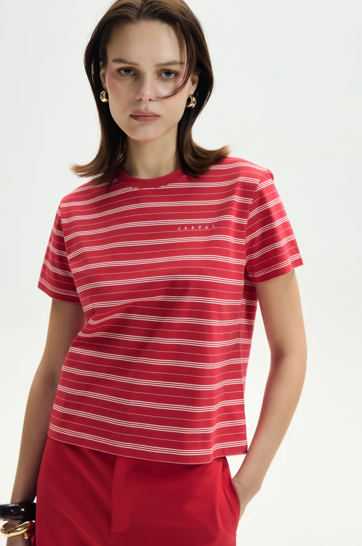 Crew Neck Balanced Stripe T-Shirt - Image 14