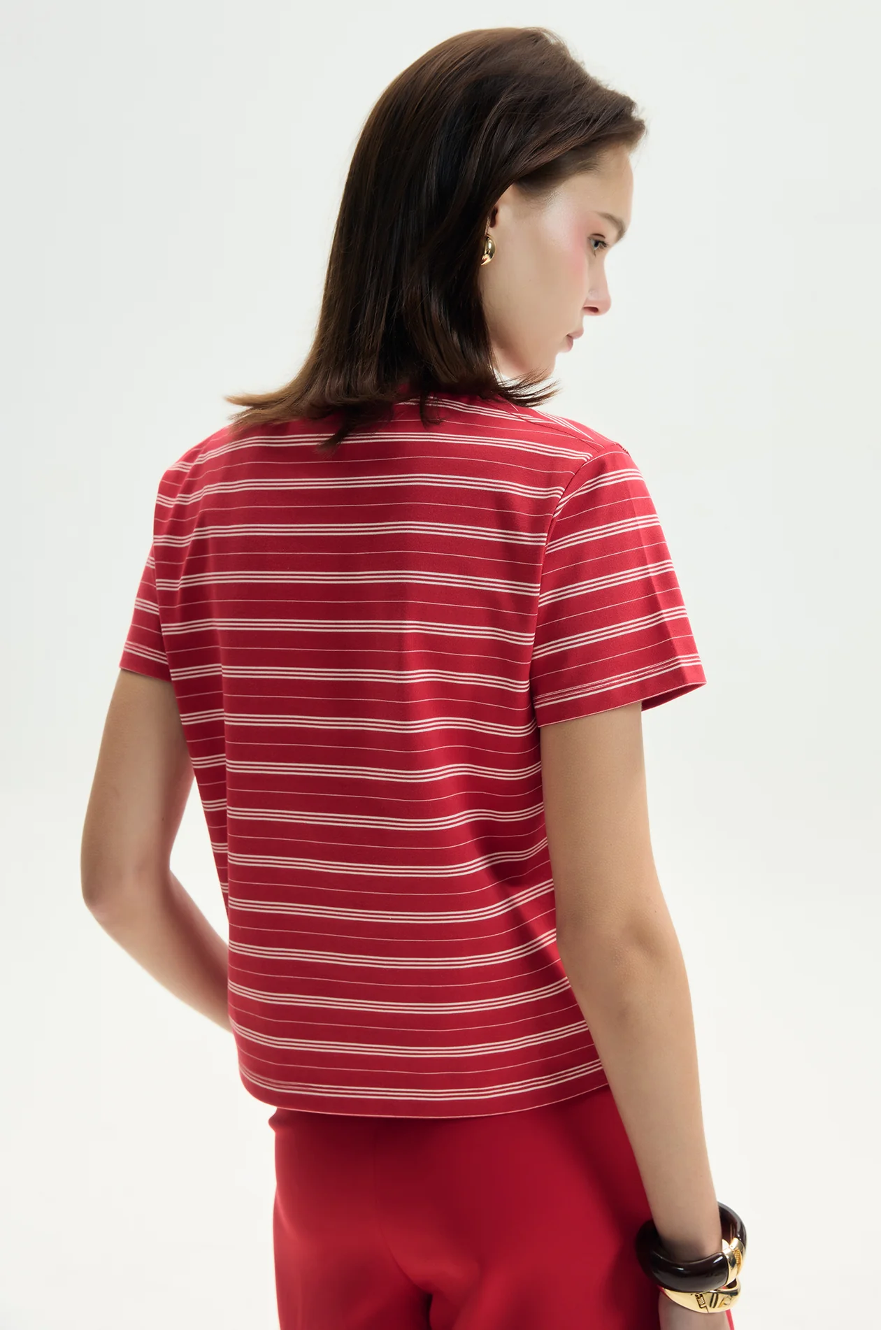 Crew Neck Balanced Stripe T-Shirt - Image 16