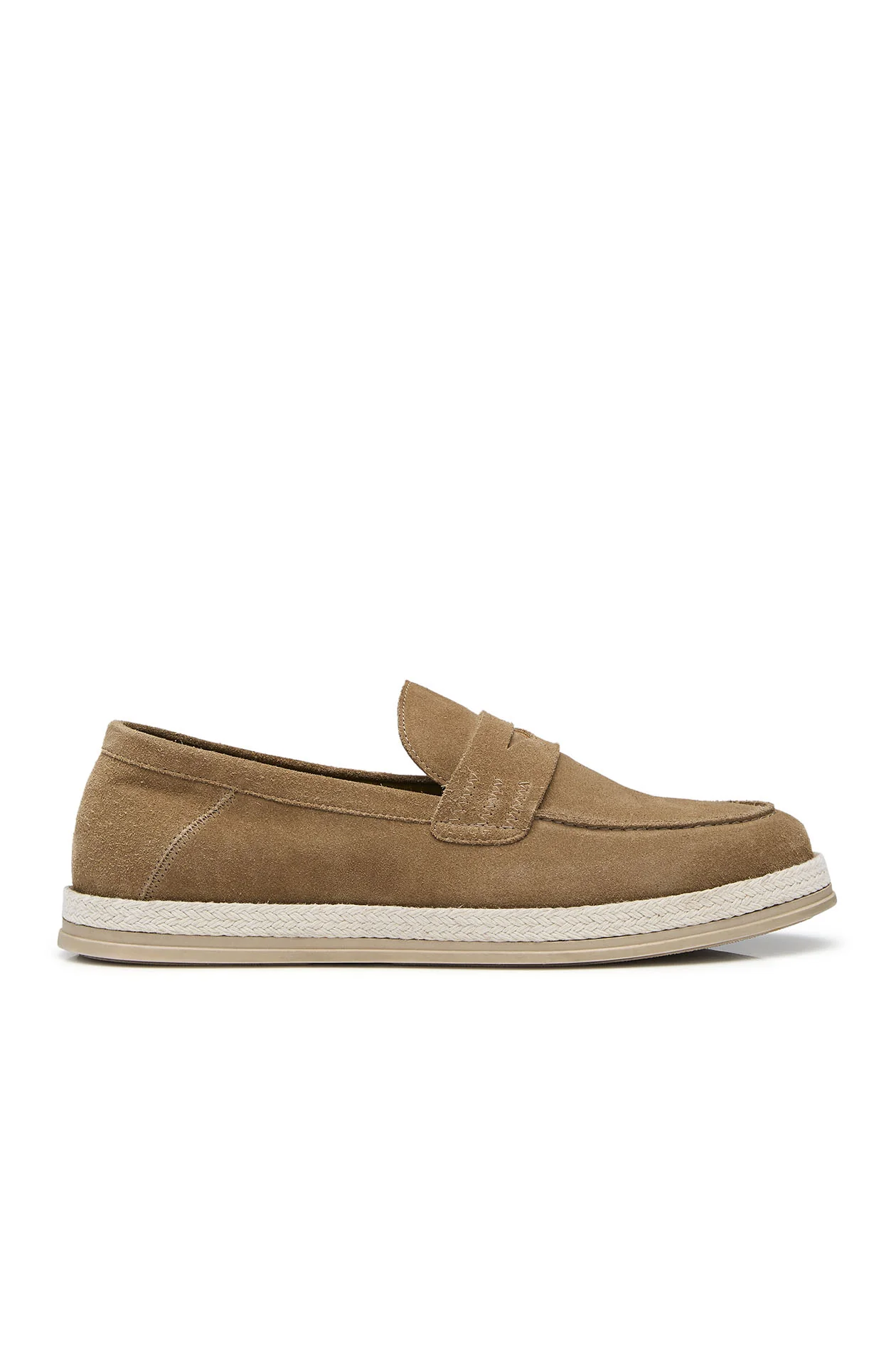 Braided Sole Leather Loafers - Image 2