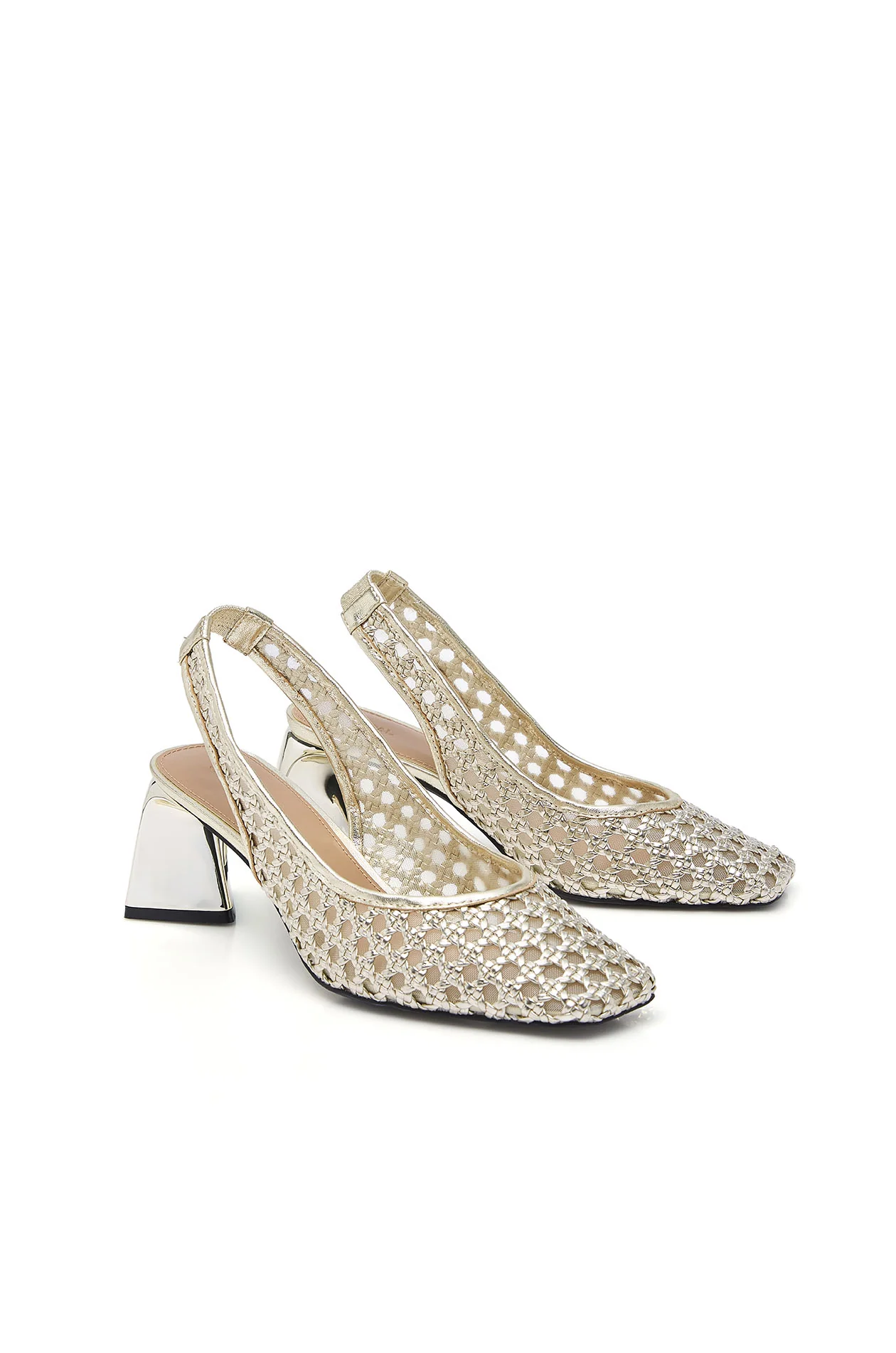 Openwork Heeled Slingback