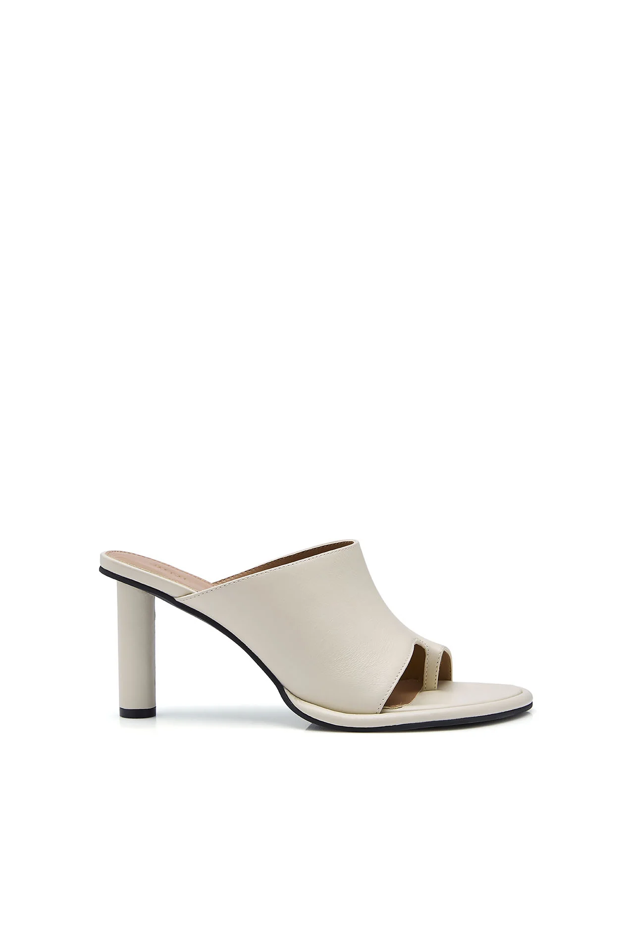 Leather Mid Heel Slides - Image 3