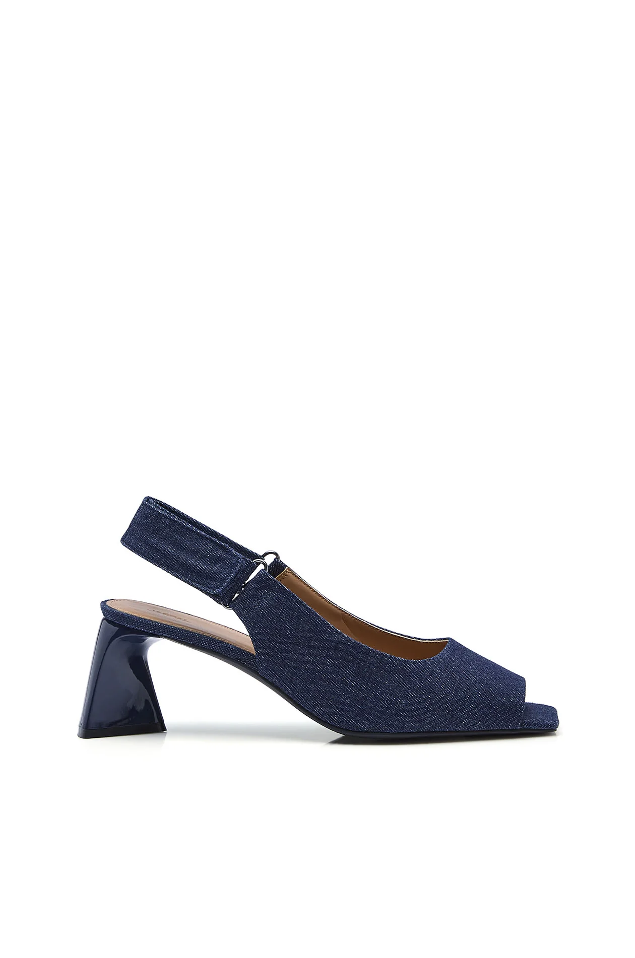 Denim Heeled Slingback - Image 3