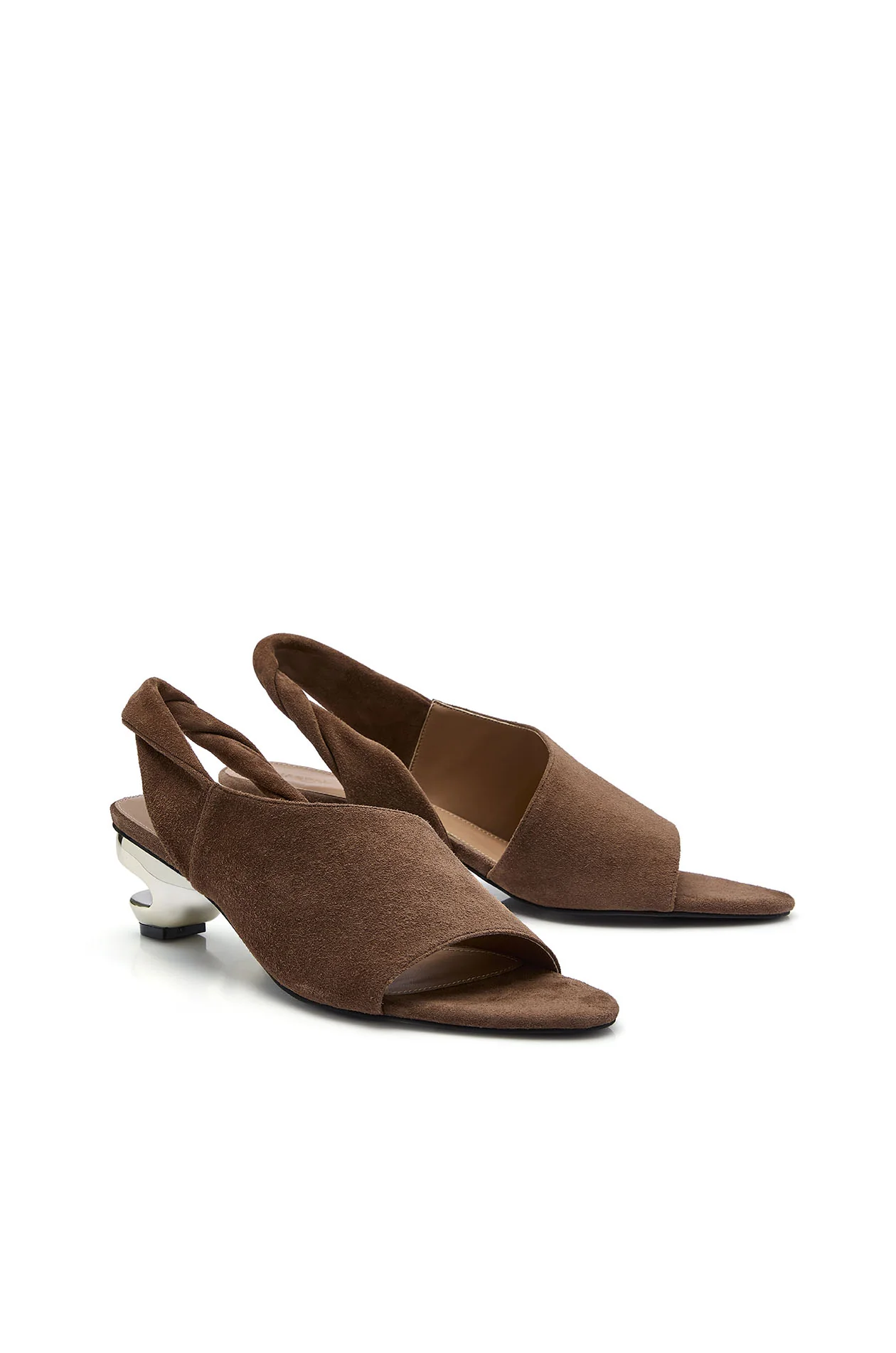 C-Shaped Heel Sandals