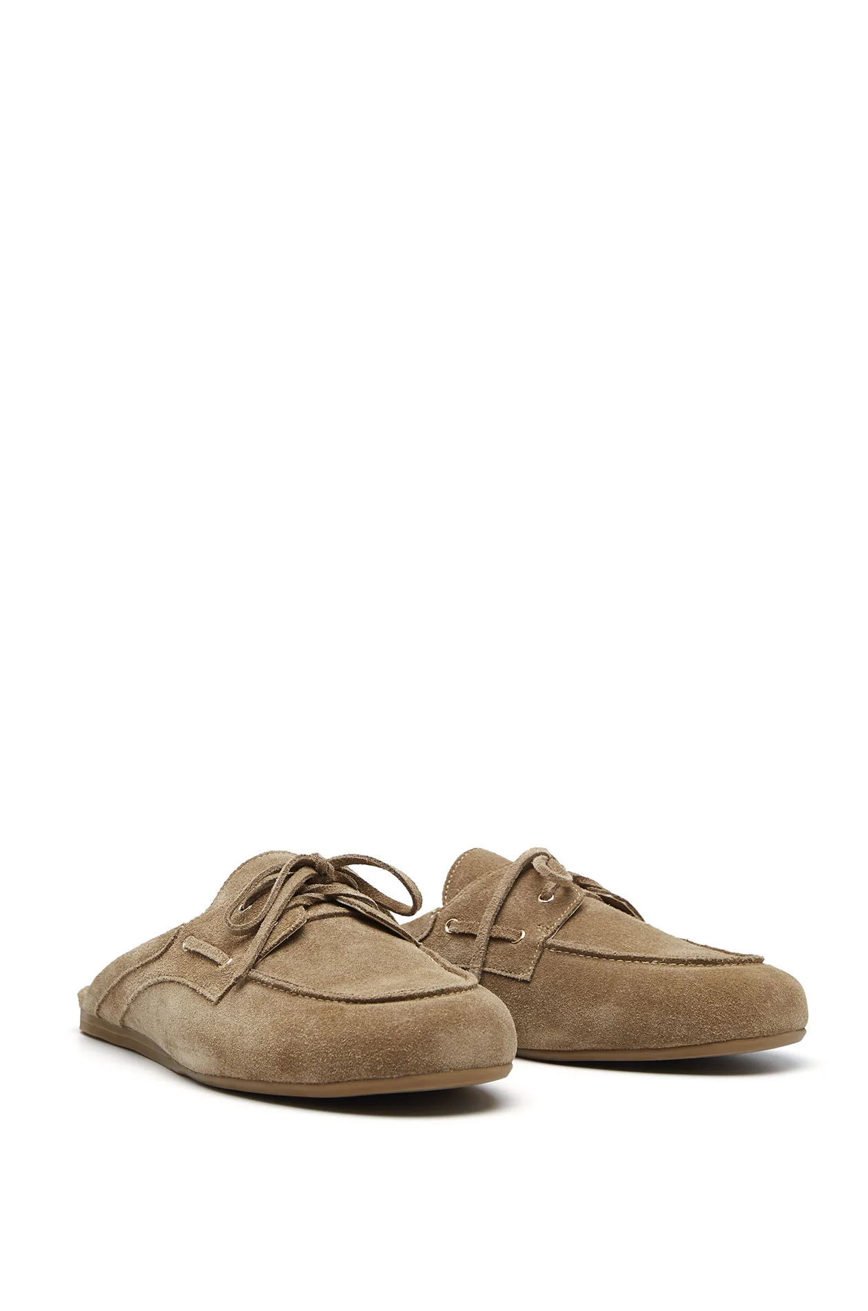 Boat Shoeโ€“Inspired Suede Mules
