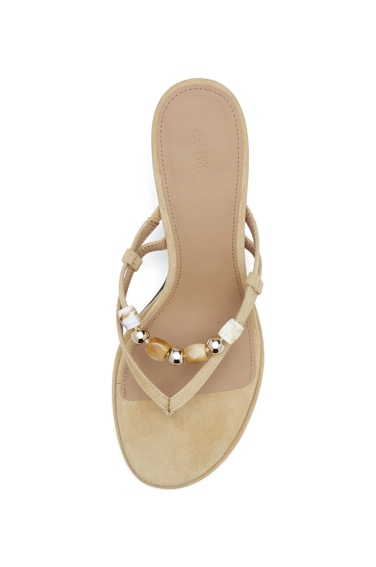Mid-Heel Suede Thong Sandals - Image 2